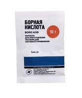 Борная кислота пор-к для приг. р-ра для наруж. прим. 10г пакет №1